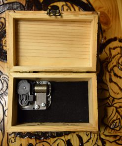 hand crafted wood burned music box